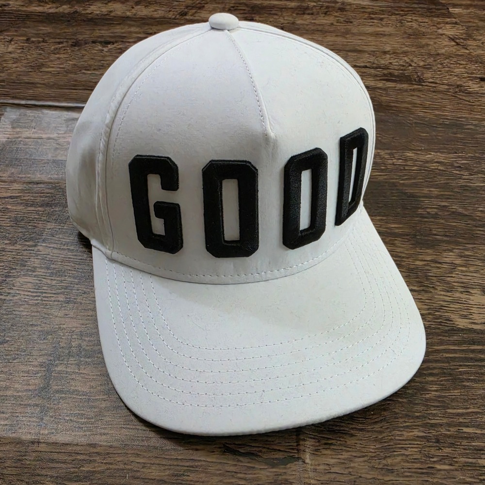 GOOD GOOD Golf Varsity Hat Mens OSFA White Black‎ Snapback Team Good GG140 NEW